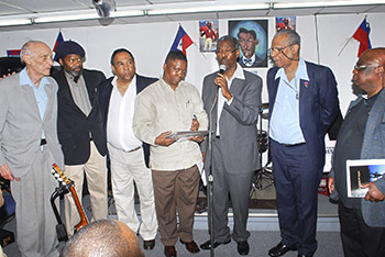 Franck Laraque, Tontongi, Frantz Antoine Leconte, Berthony Dupont, Jean-Claude Cajou, Frantz Latour, Denizé Lauture.
