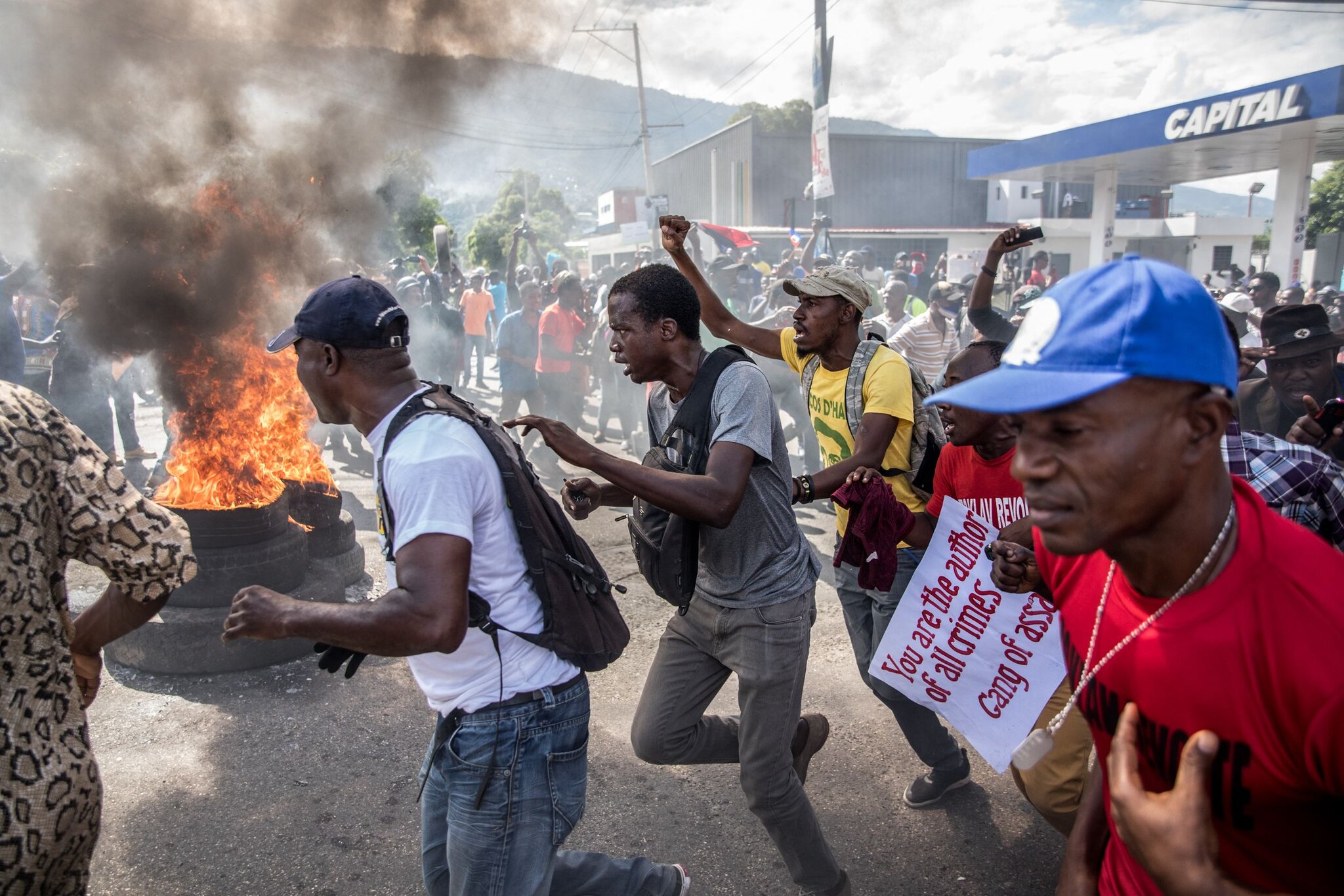 A demonstration in Port-au-Prince in December, demanding action against an upsurge of gang violence.