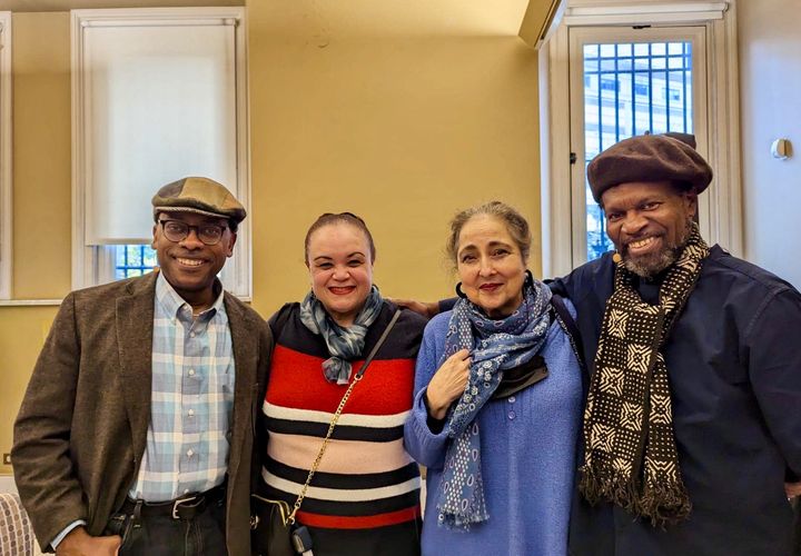 Charlot Lucien, Marie Evangéline Roussel, Jill Netchinsky & Tontongi at the Boston Book Festival on October 14, 2023.